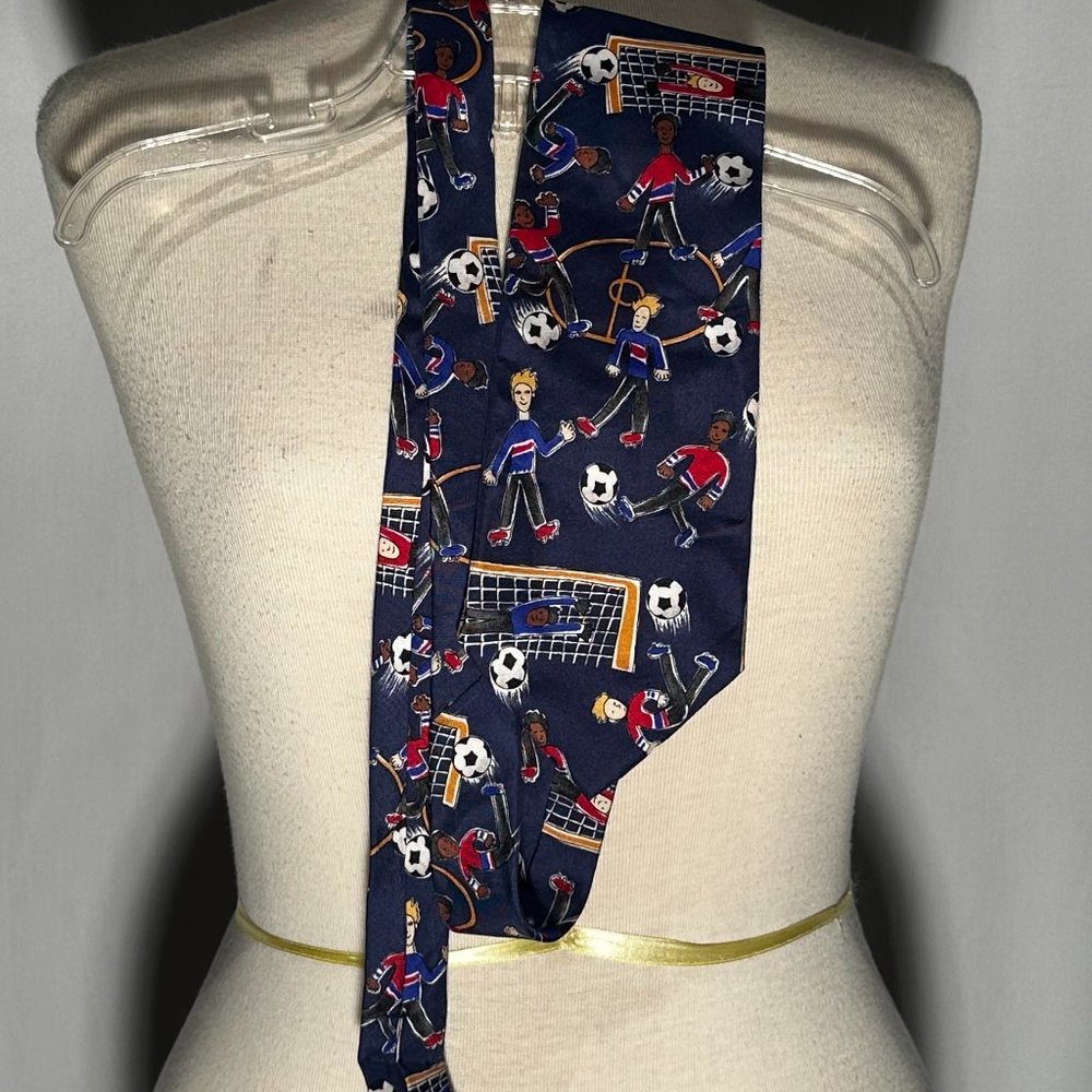 Vintage Mens Tie Soccer Save The Children